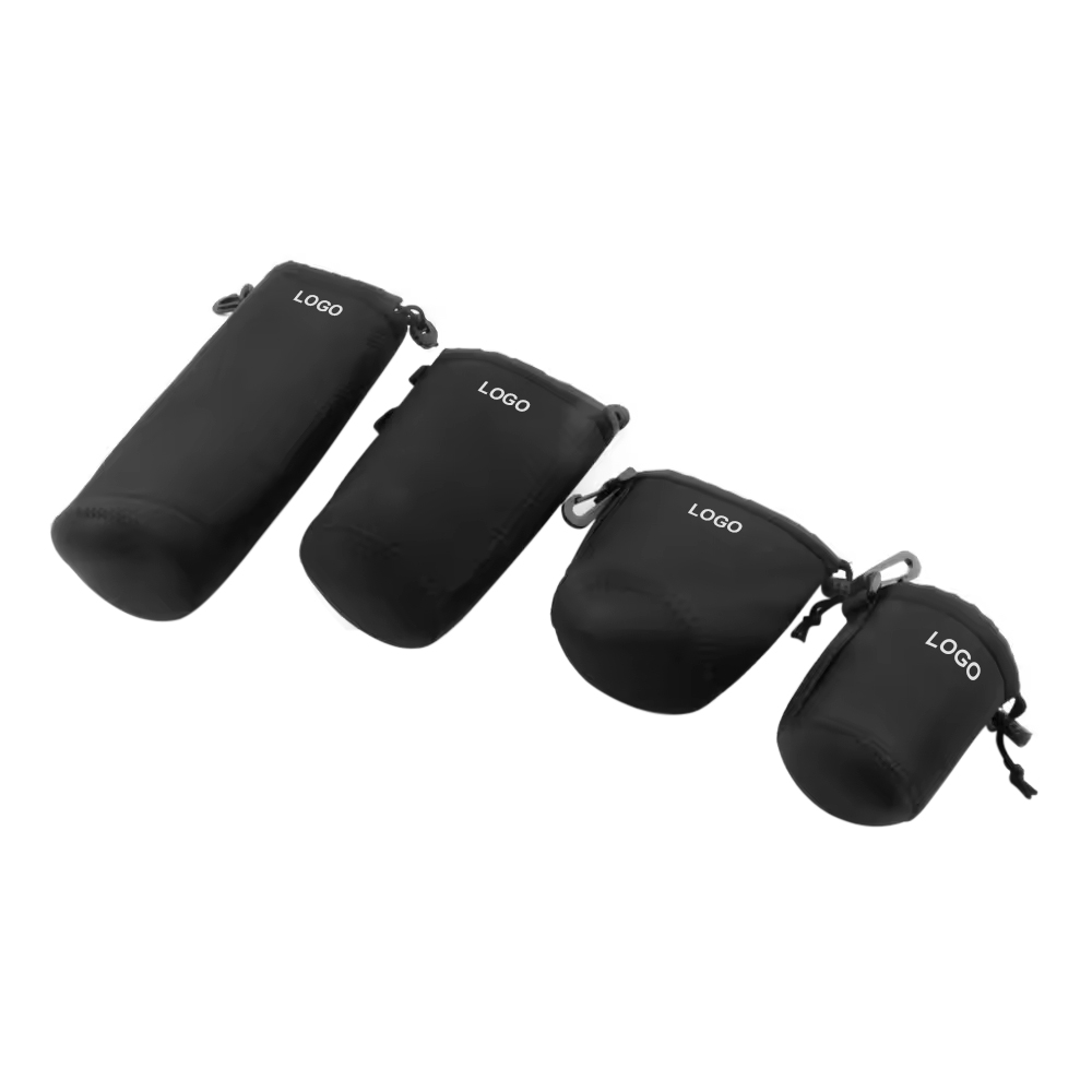 Neoprene Camera Lens Pouch with Drawstring Closure