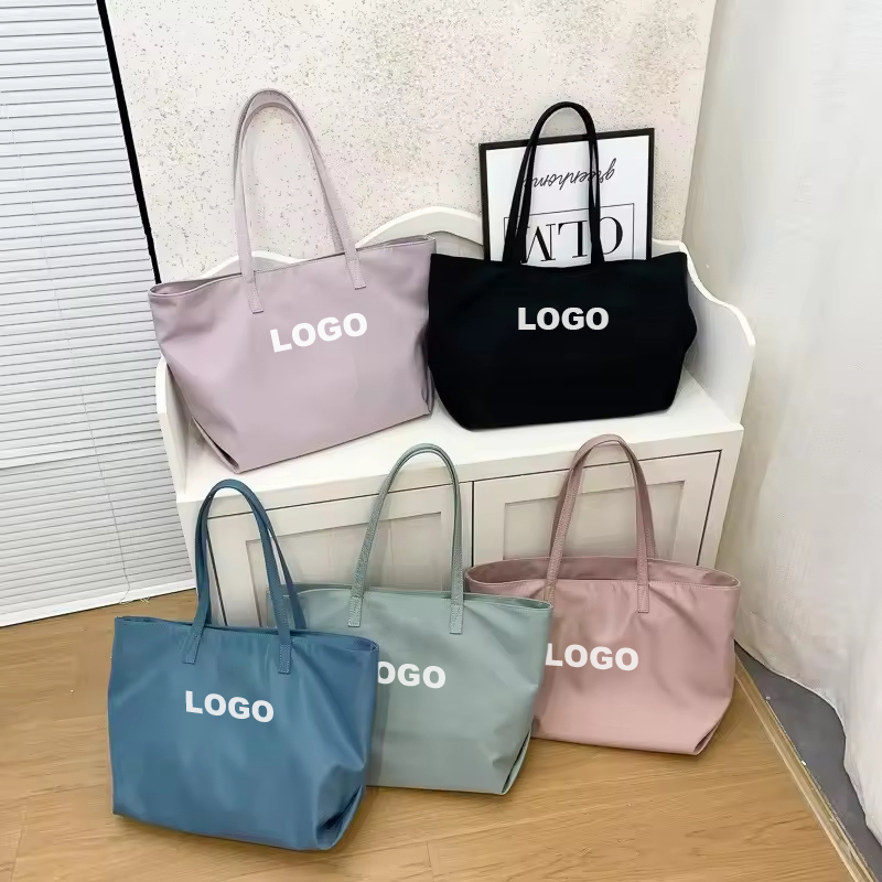 Custom Logo Nylon Shoulder Tote Bag
