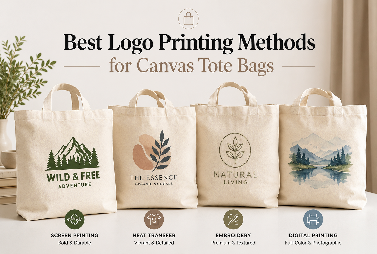Best Logo Printing Methods for Canvas Tote Bags