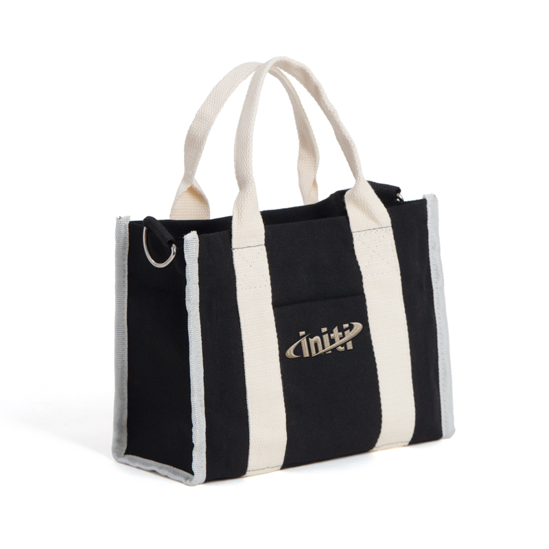 Mini Canvas Crossbody Tote Bag with Zipper