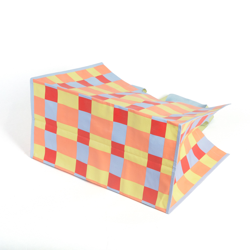 Custom Plaid PP Woven Tote Bag