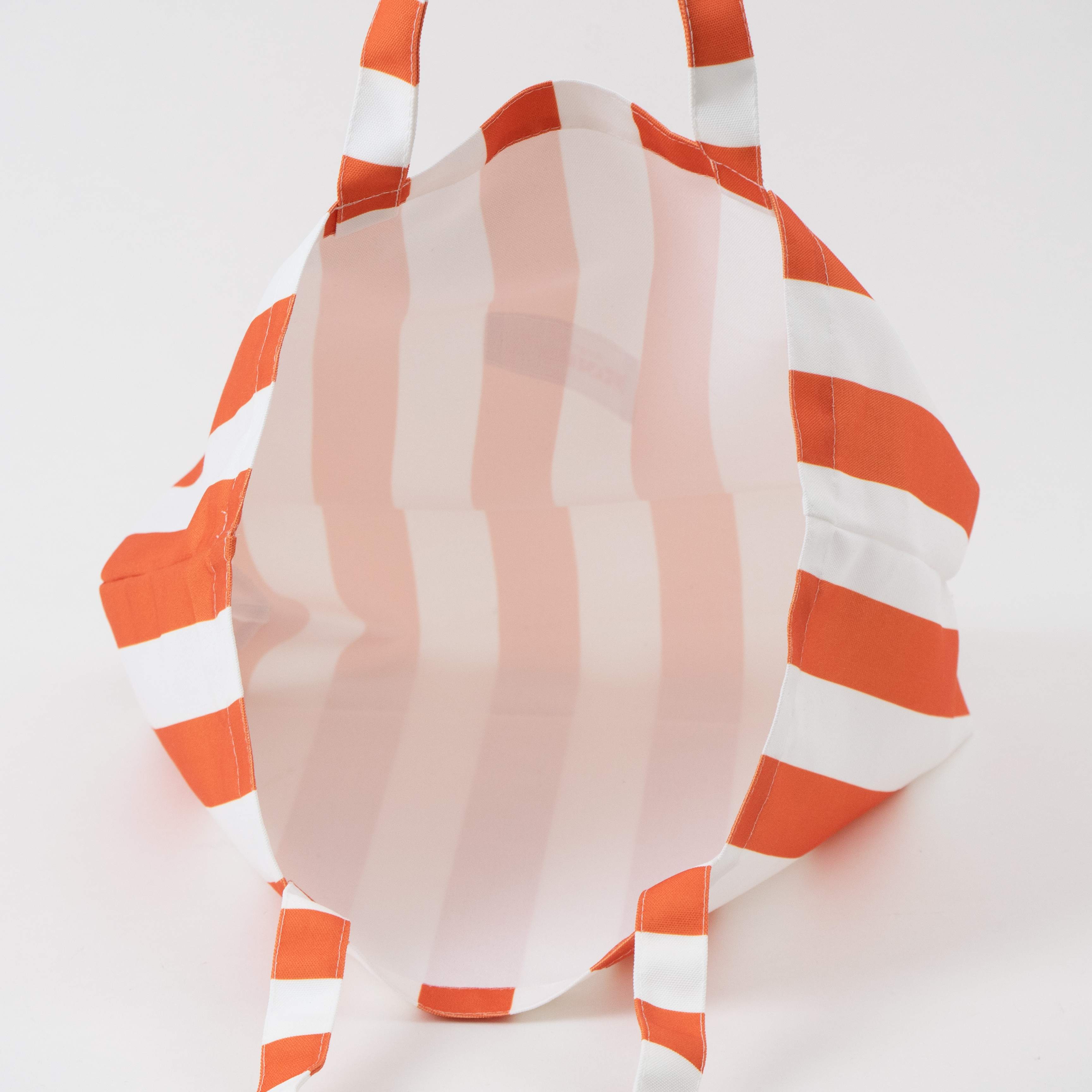 Striped Canvas Tote Bag