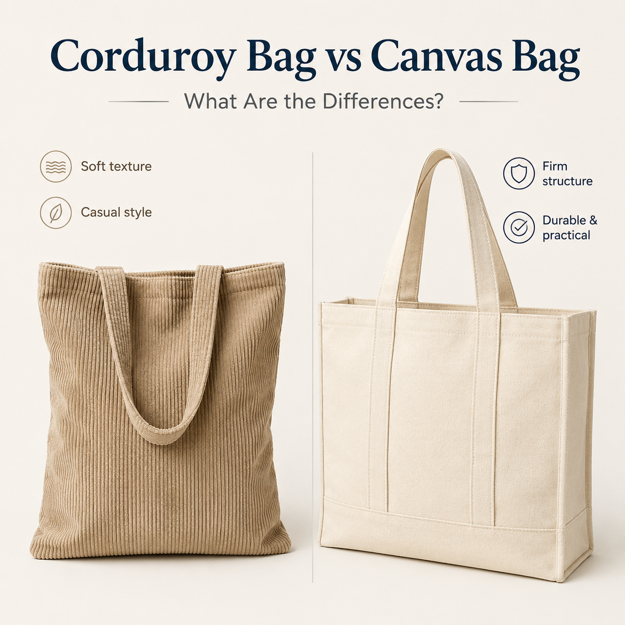 Corduroy Bag vs Canvas Bag: What Are the Differences?