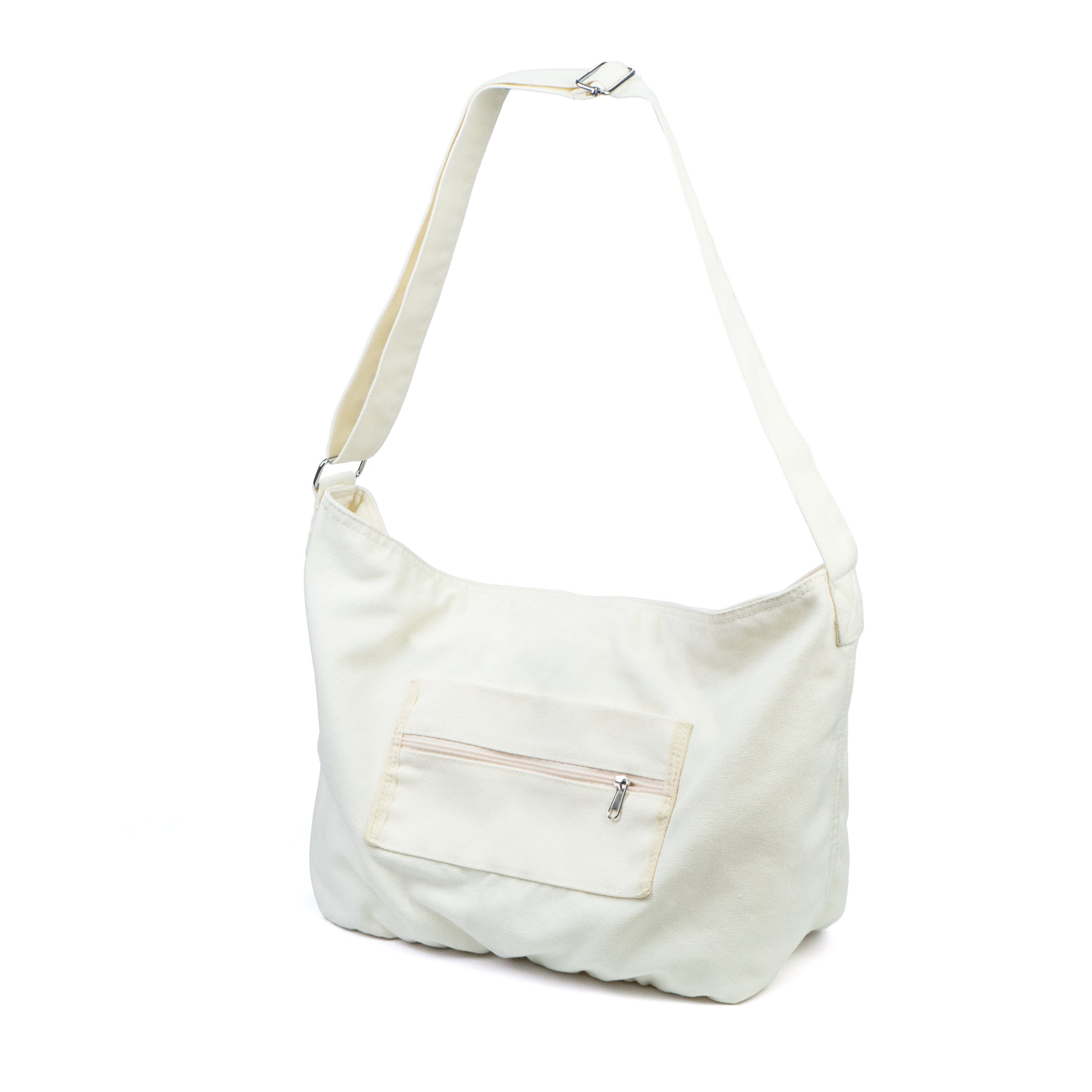Canvas Crossbody Shoulder Bag with Zipper Pockets