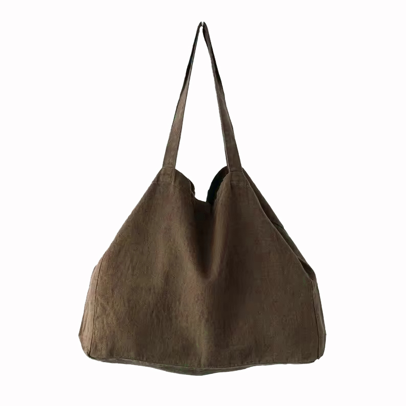 Linen Shoulder Tote Bag