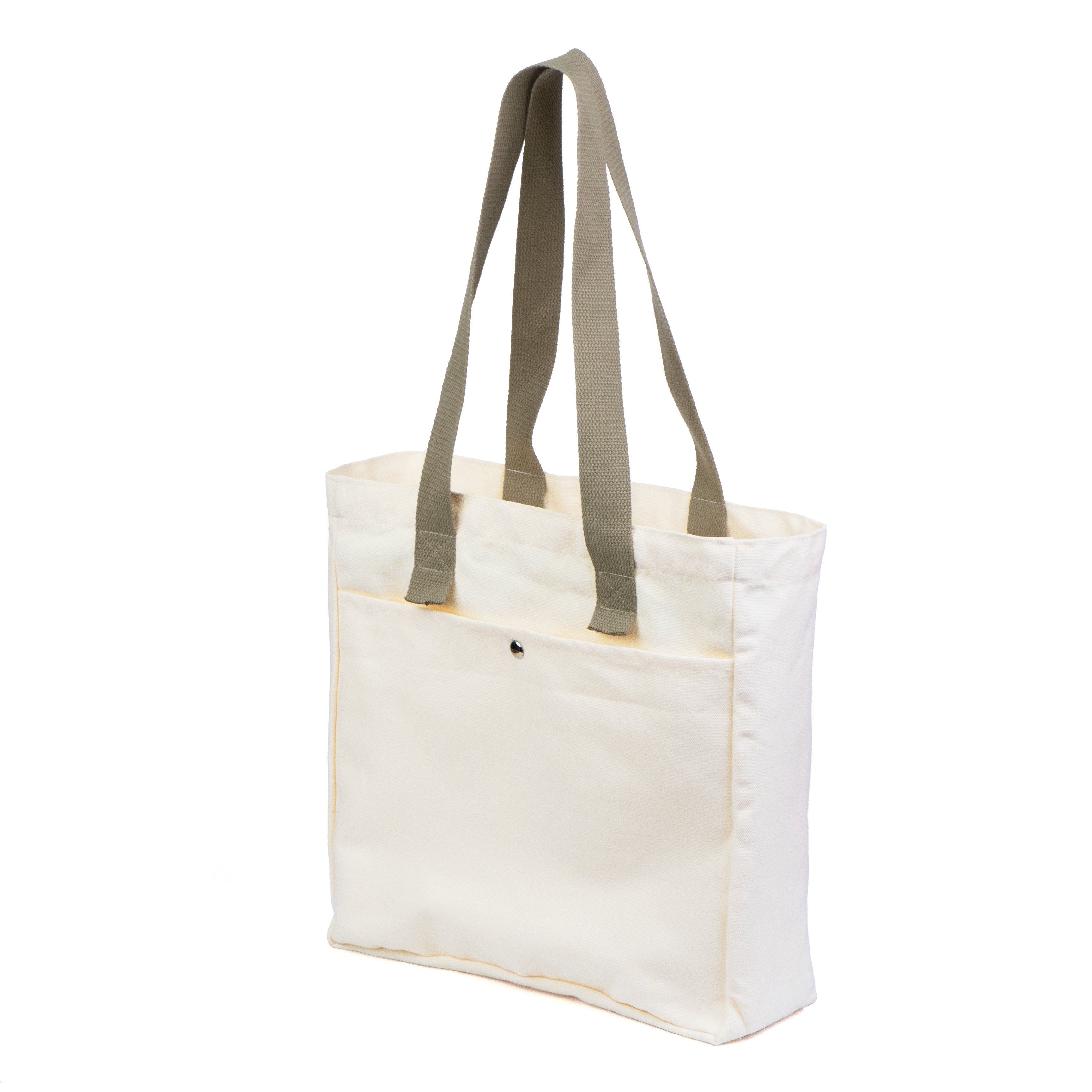 Custom Cotton Canvas Tote Bag with Front Pocket