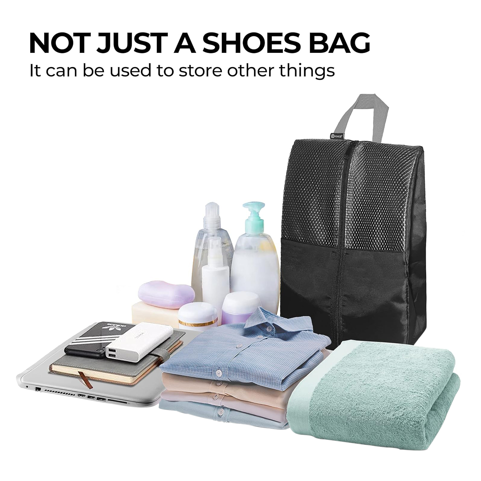 Custom Water-Resistant Travel Shoe Storage Bag