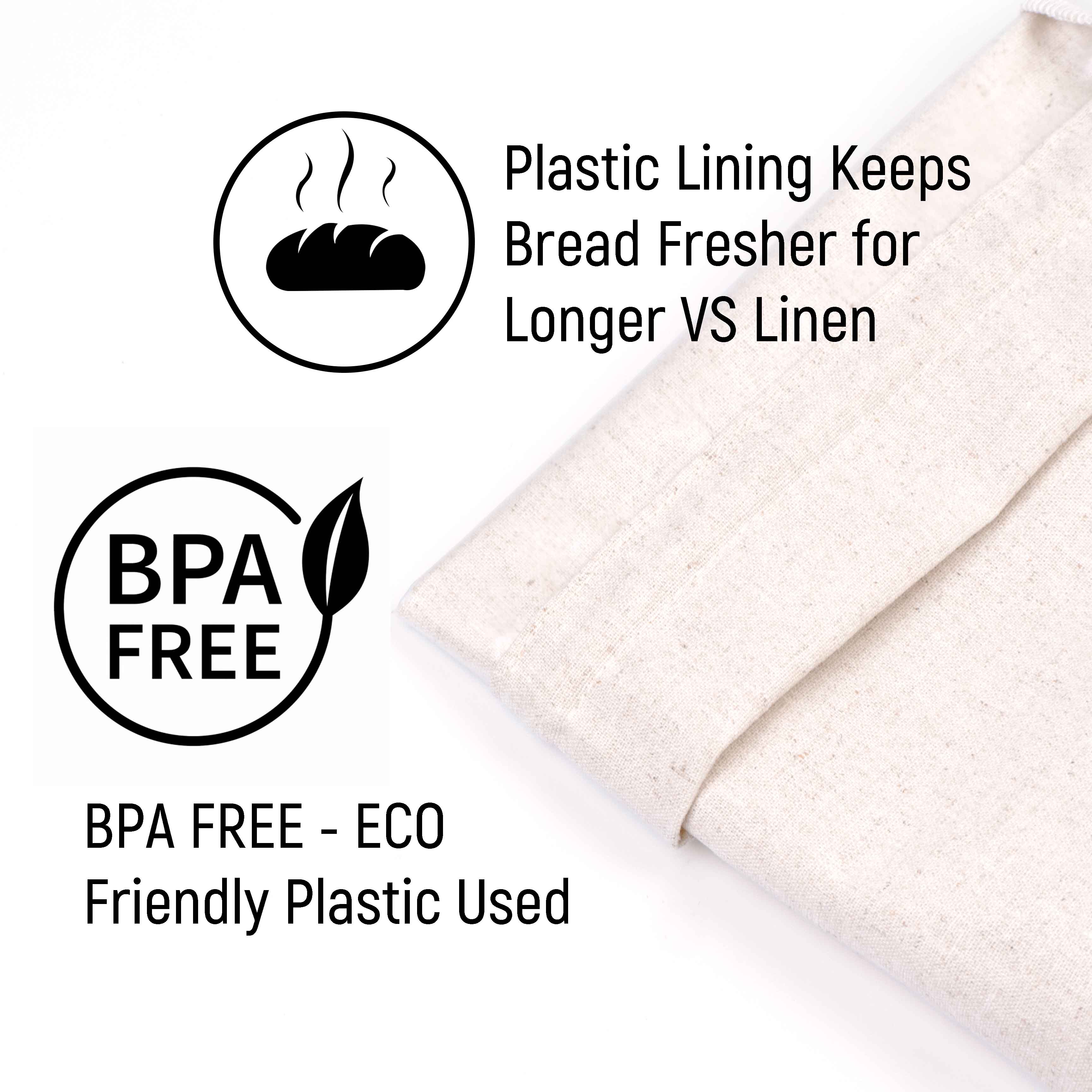 Reusable Drawstring Cotton Bread Bag
