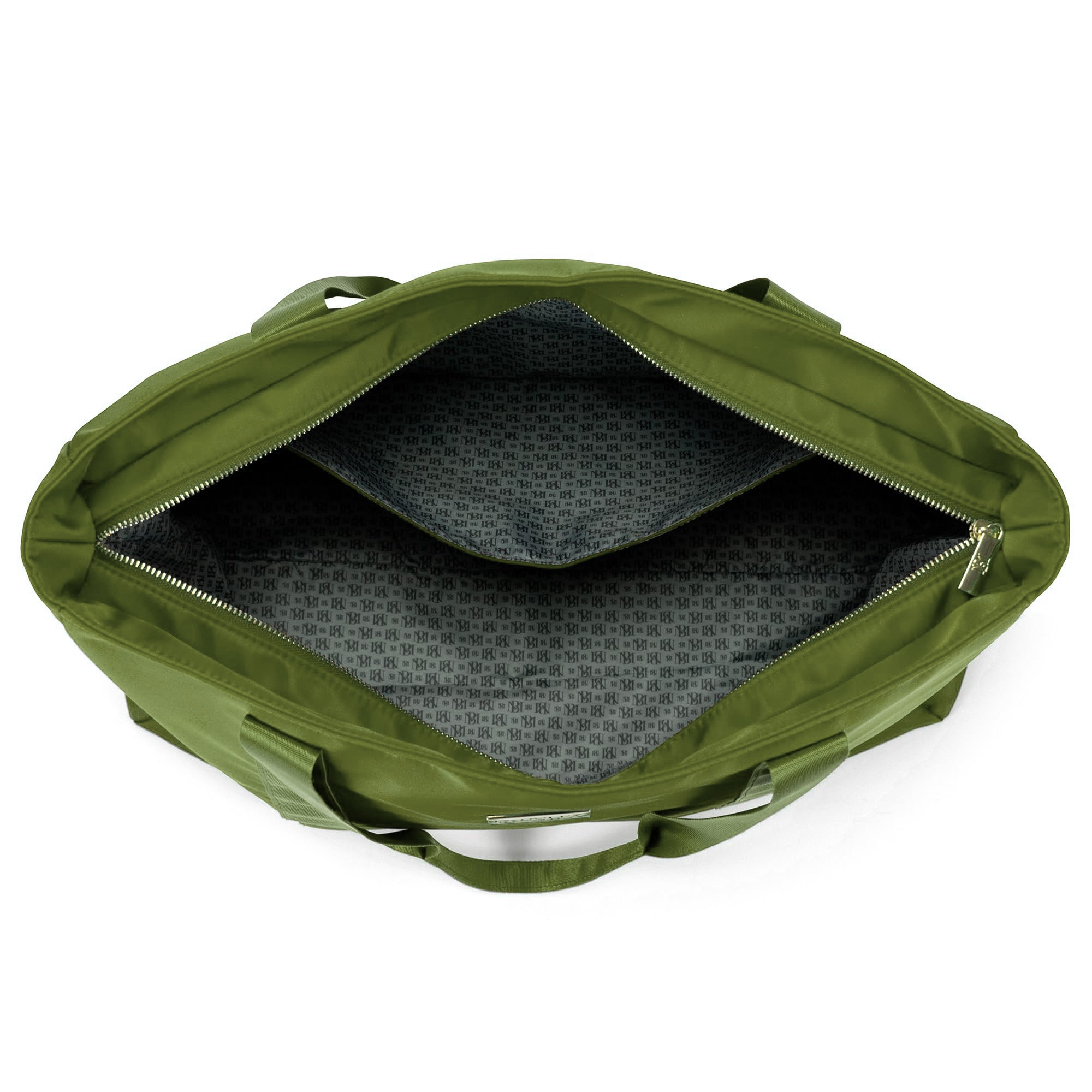 Large Zip-Top Nylon Travel Tote Bag