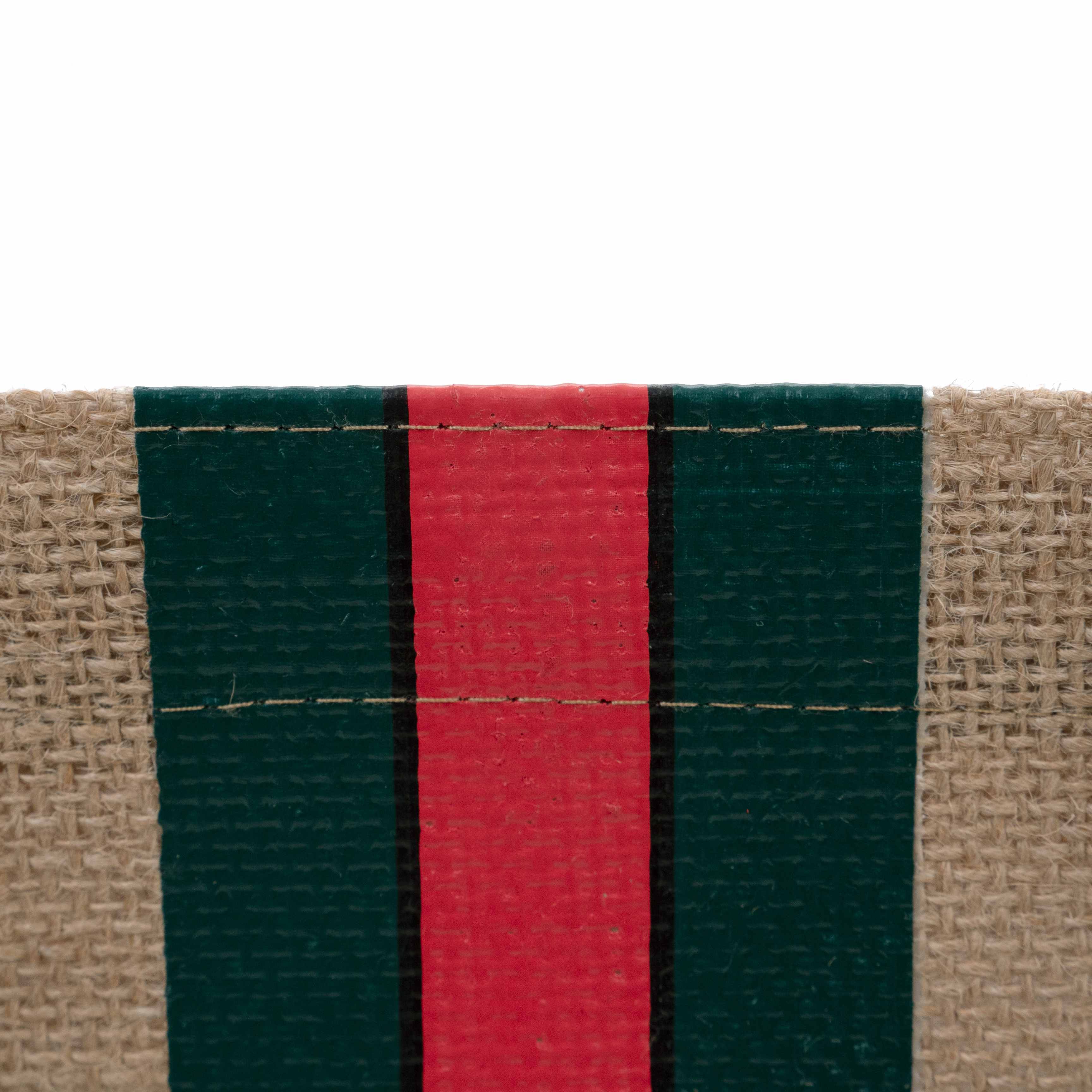 Striped Jute Tote Bag