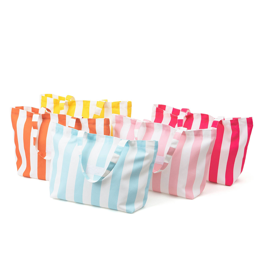 Striped Canvas Tote Bag