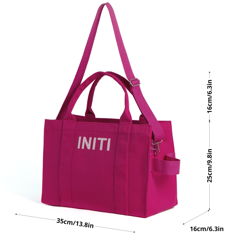 Convertible Canvas Shoulder Tote Bag