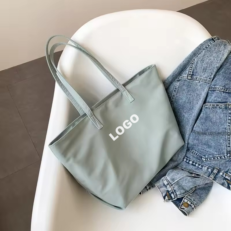 Custom Logo Nylon Shoulder Tote Bag