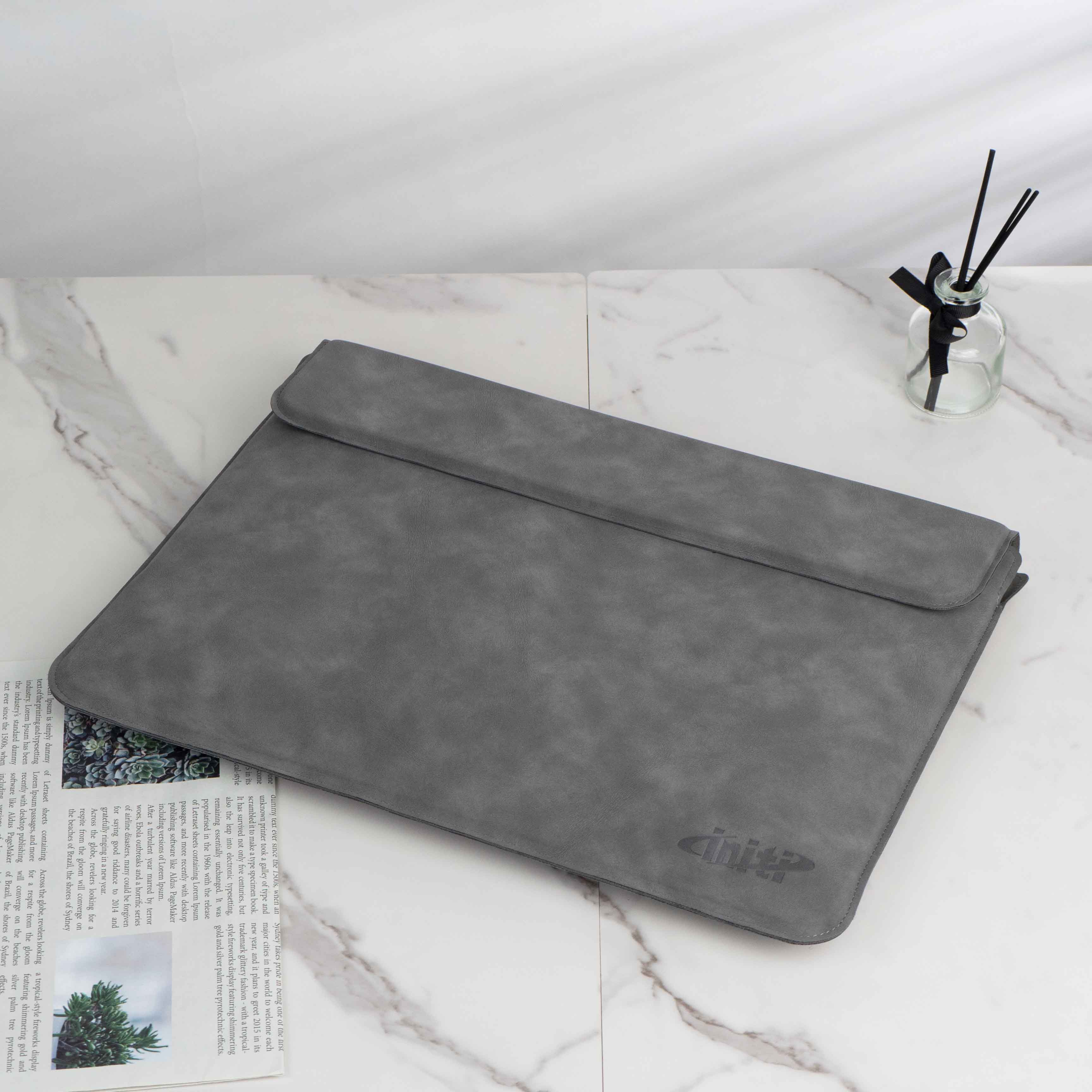 Ống đựng laptop làm từ da PU có giá đỡ gập được