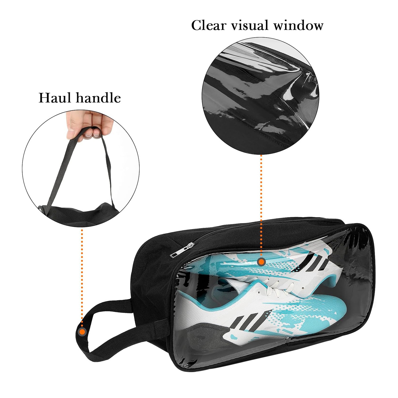 Clear Window Sports Shoe Storage Bag