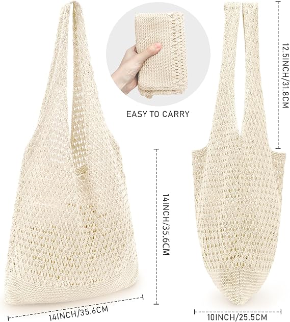 Knitted Beach Tote Bag