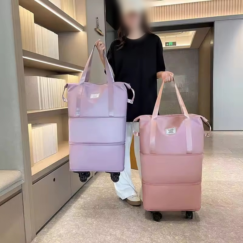 Expandable Rolling Travel Tote Bag