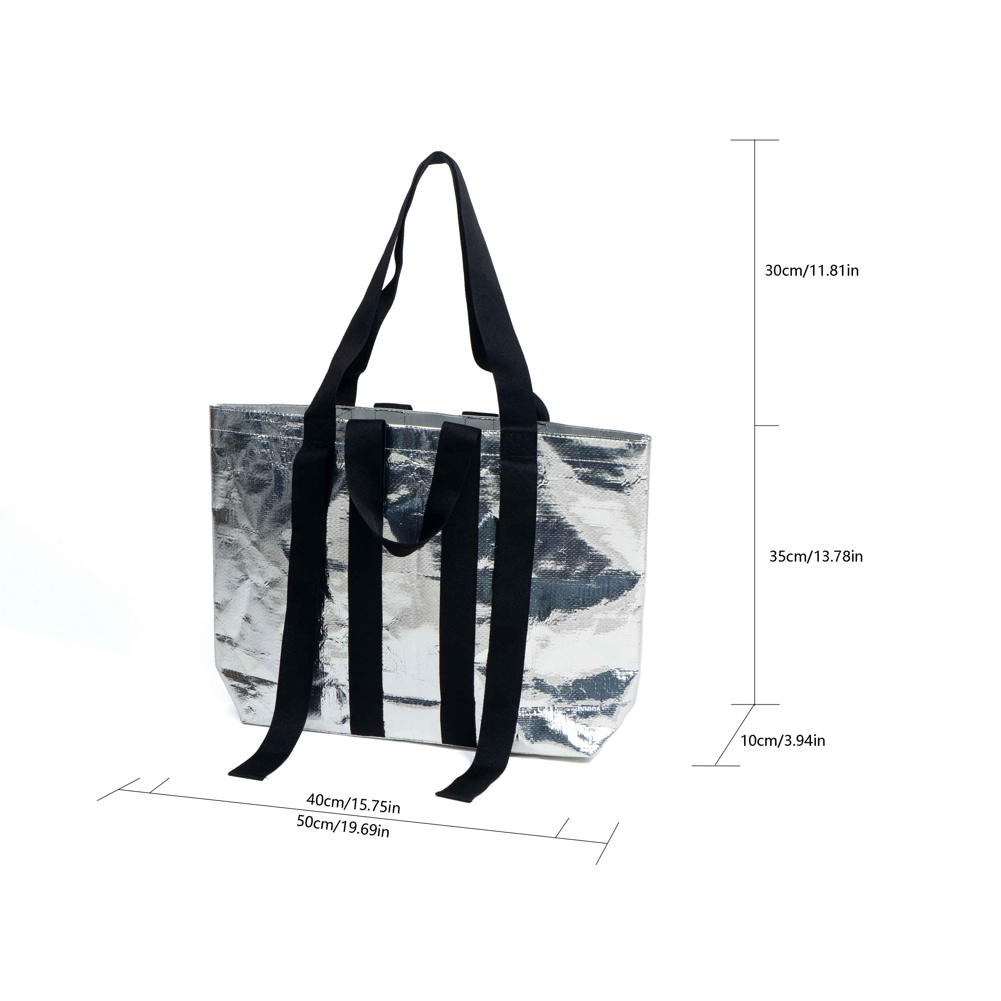 Metallic Laminated PP Woven Tote Bag