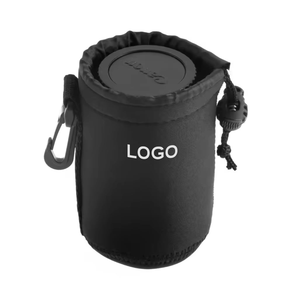 Neoprene Camera Lens Pouch with Drawstring Closure