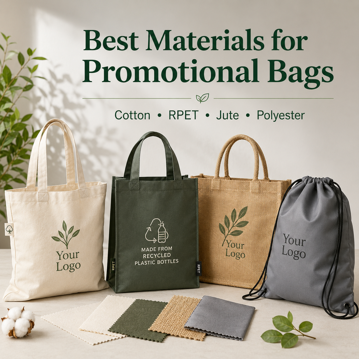 Best Materials for Promotional Bags: Cotton, RPET, Jute and Polyester