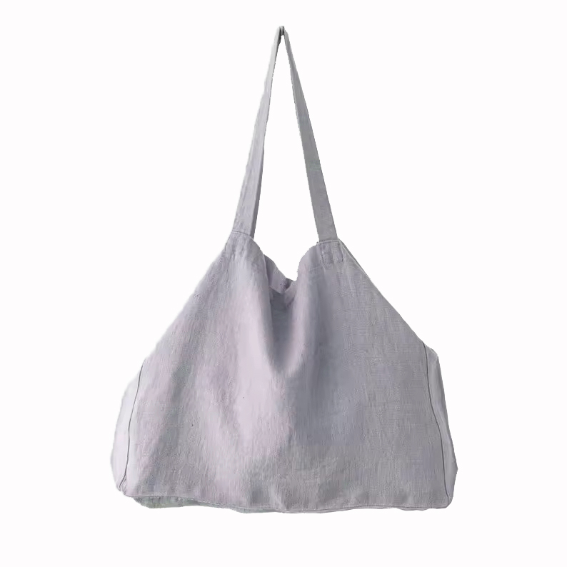 Linen Shoulder Tote Bag