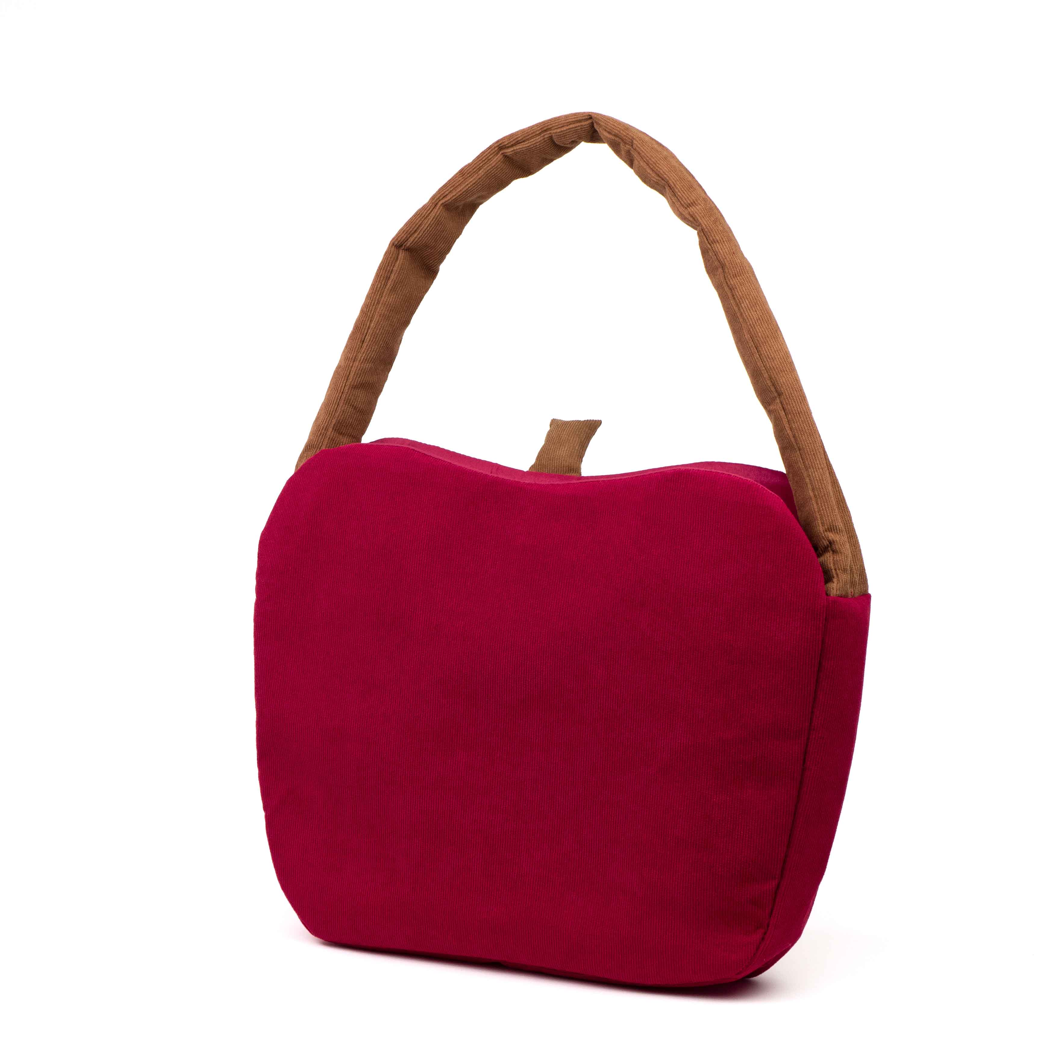 Color-Block Corduroy Shoulder Bag
