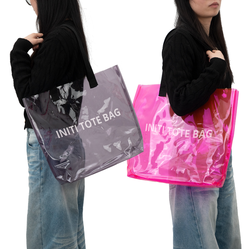 Transparent Colored PVC Tote Bag