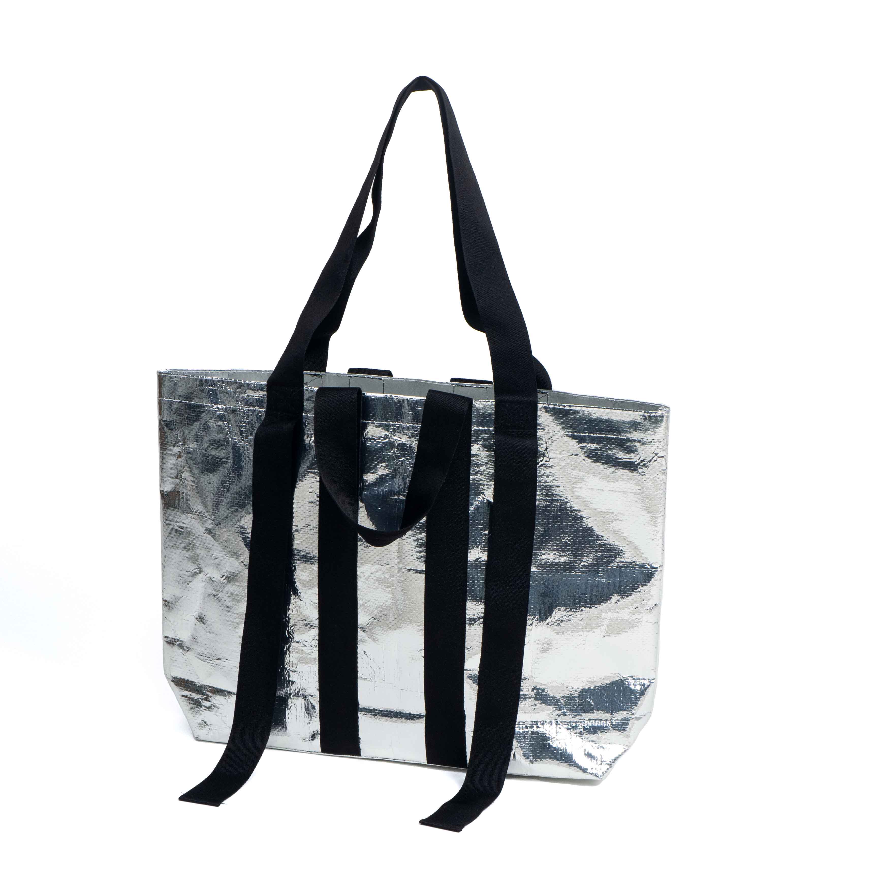 Metallic Laminated PP Woven Tote Bag