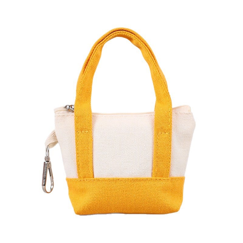 Mini Canvas Zipper Tote Pouch