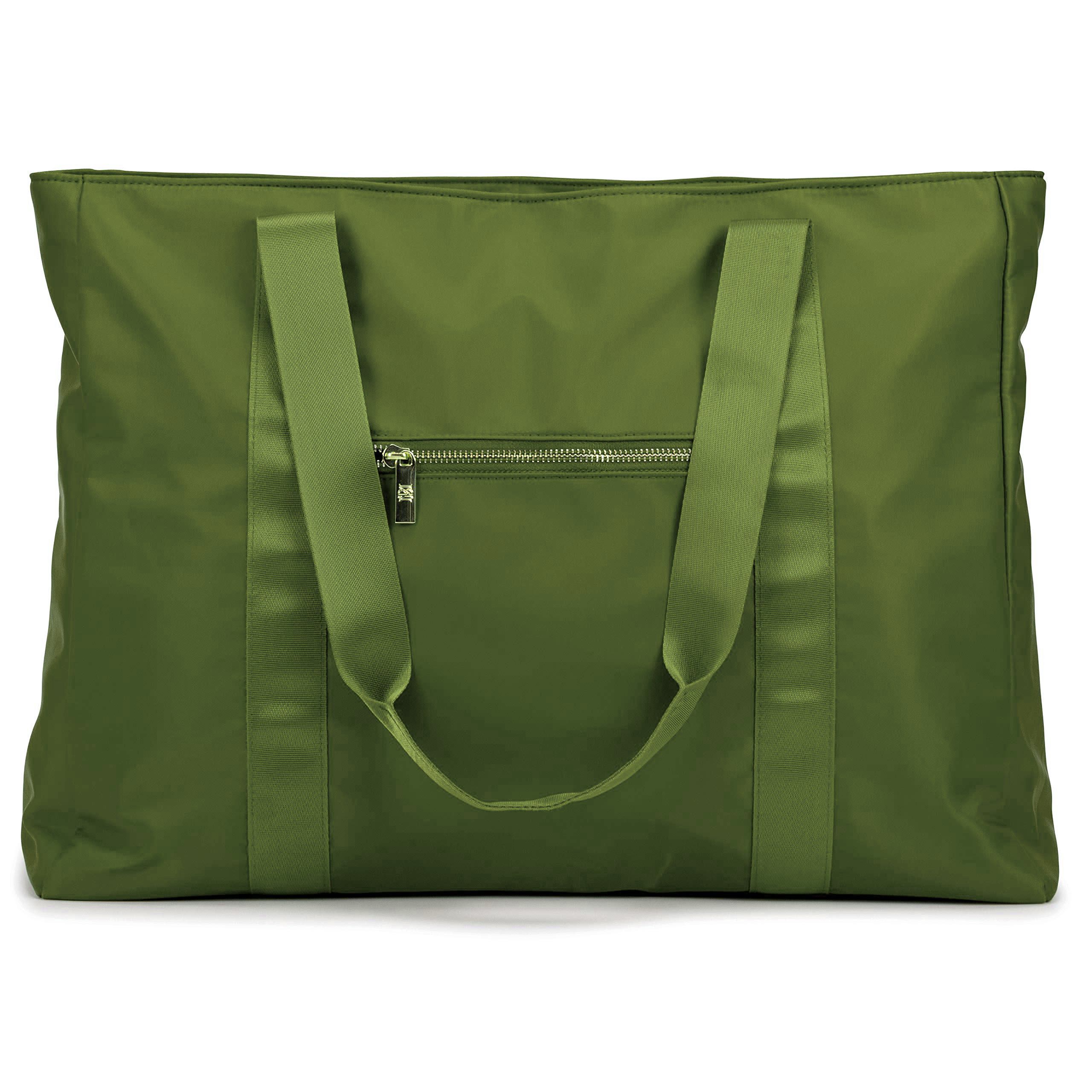 Large Zip-Top Nylon Travel Tote Bag
