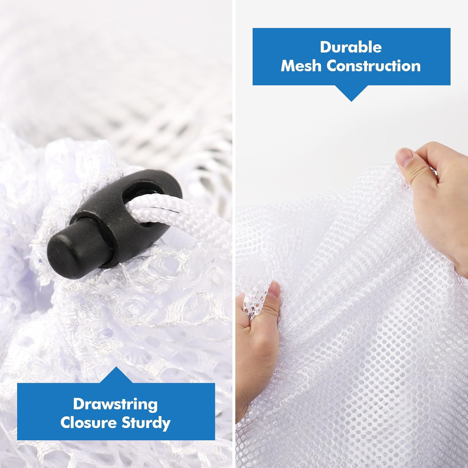 Drawstring Mesh Laundry Wash Bag