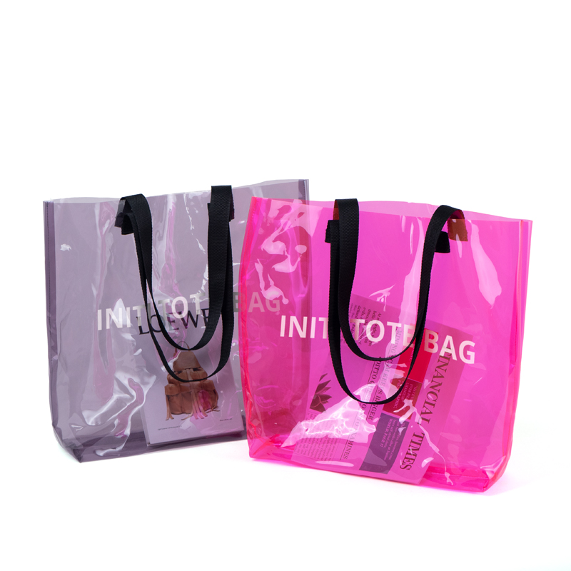 Transparent Colored PVC Tote Bag
