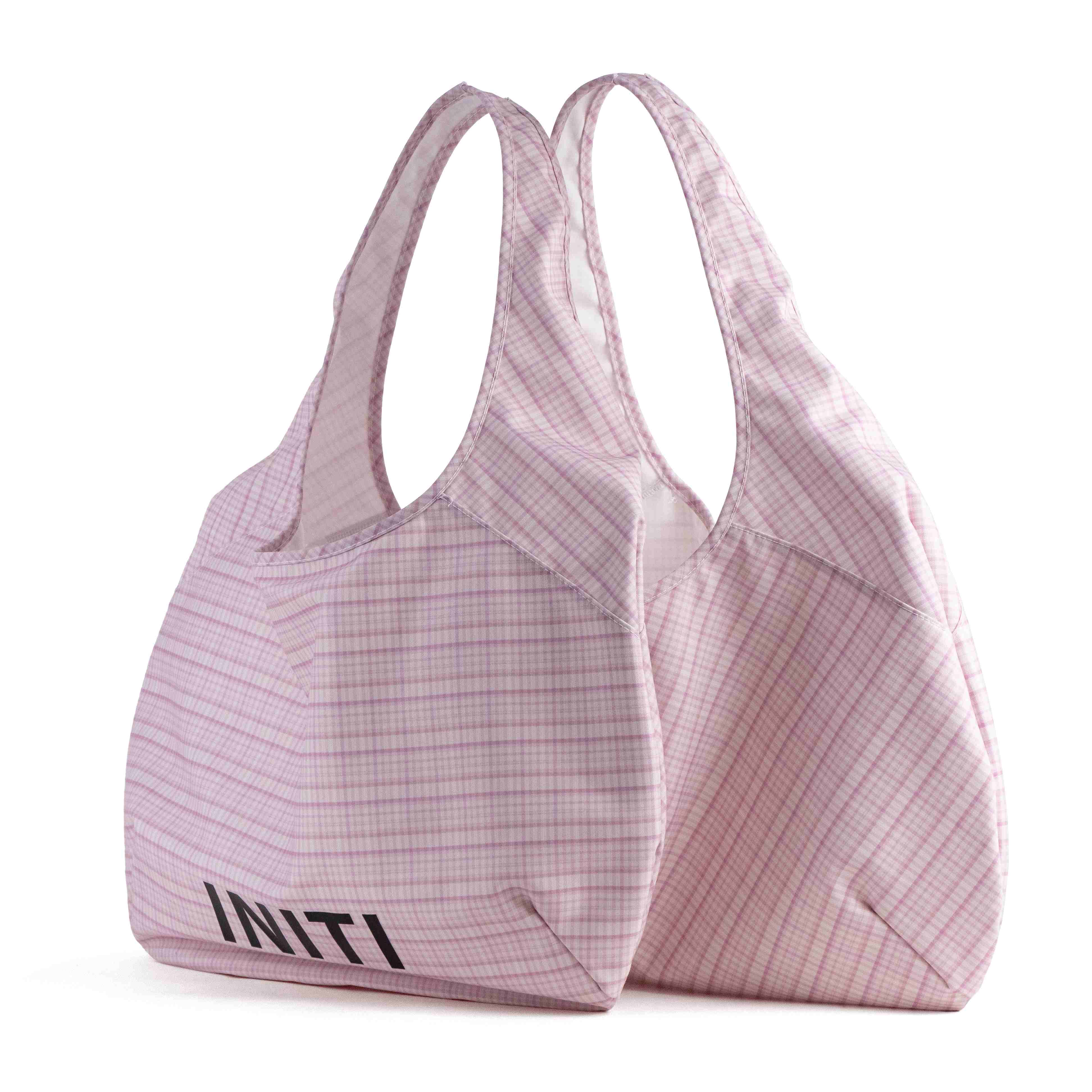 Plaid Cotton Shoulder Tote Bag