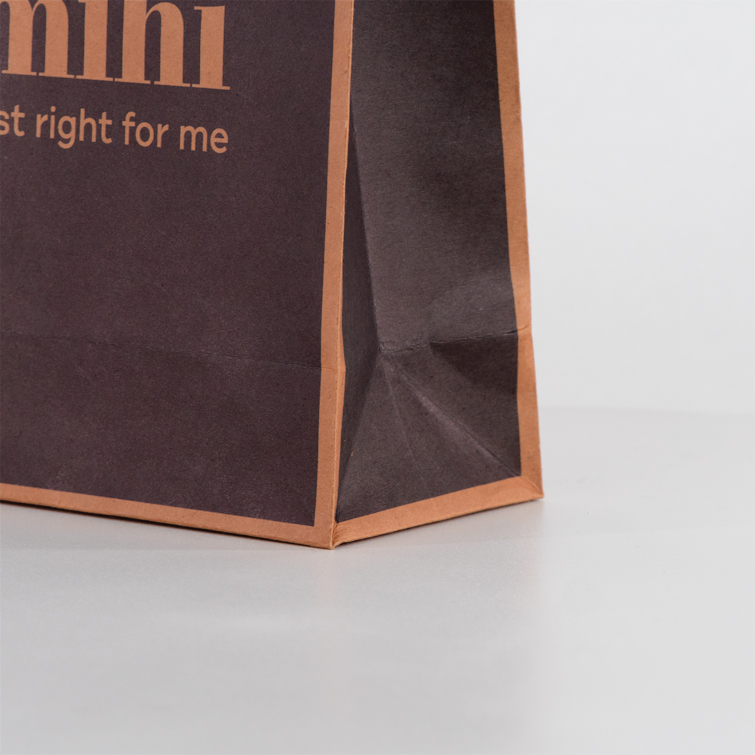Custom Printed Kraft Paper Shopping Bags with Twisted Handles for Retail Packaging
