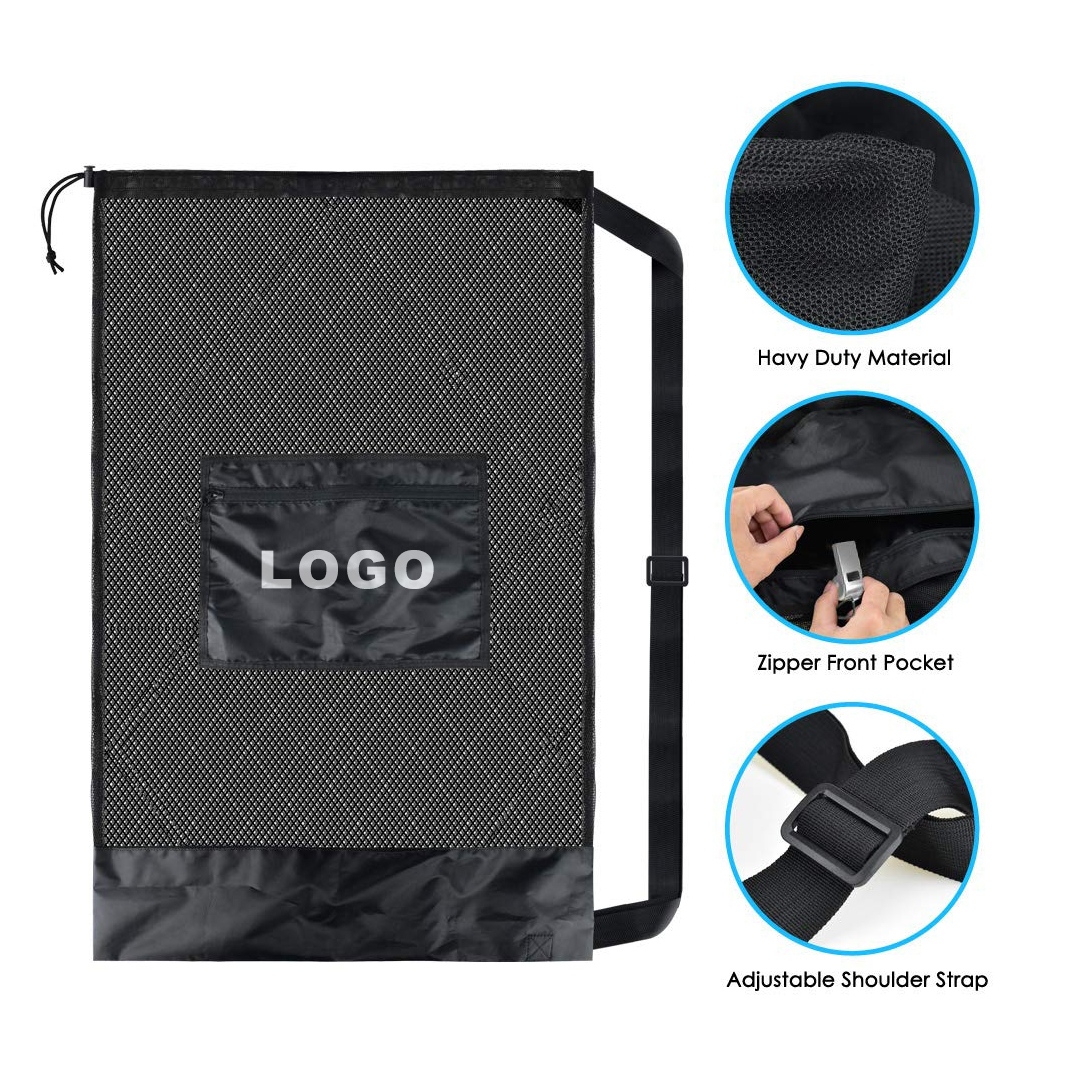 Heavy-Duty Drawstring Mesh Ball Storage Bag
