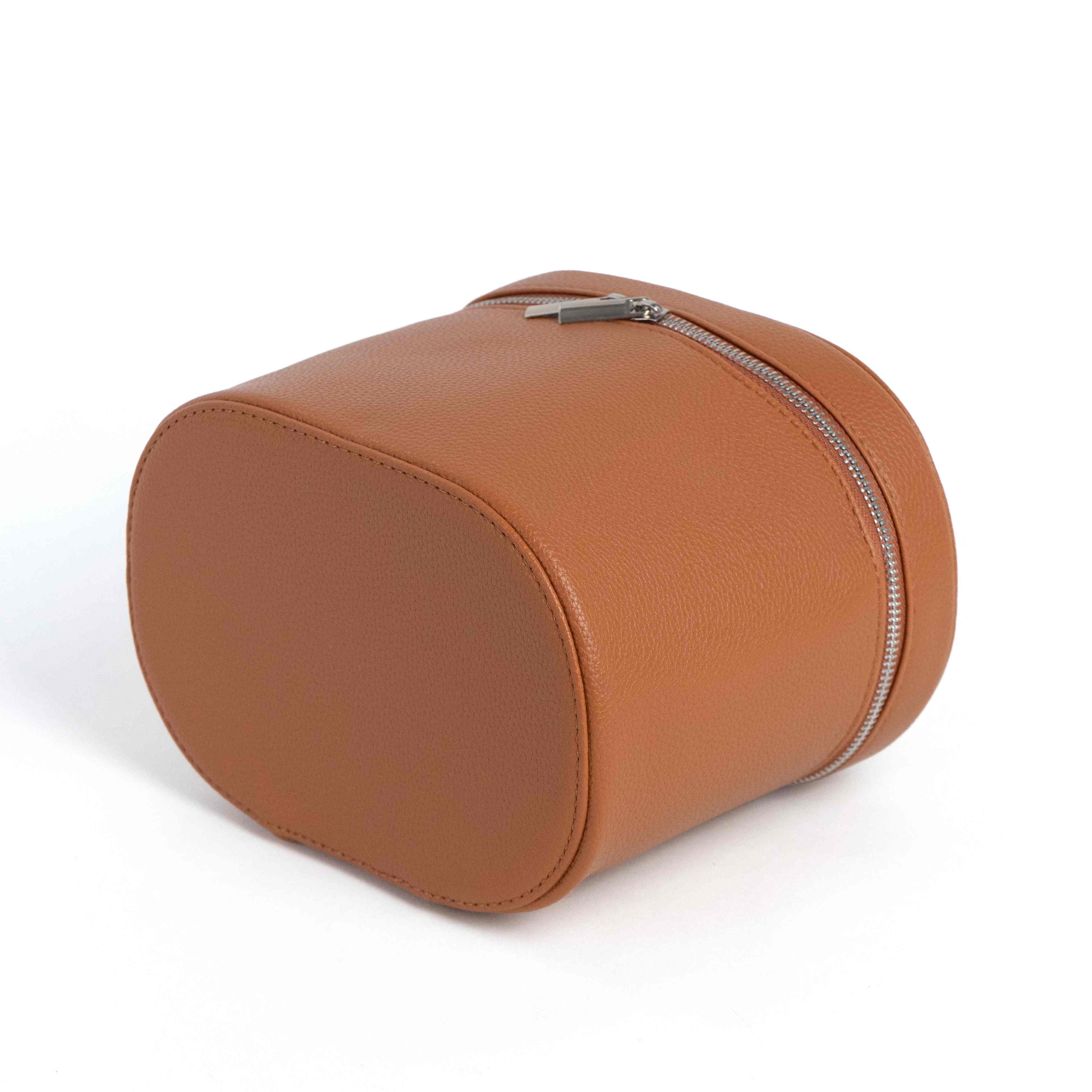 PU Leather Cosmetic Organizer Case with Removable Dividers