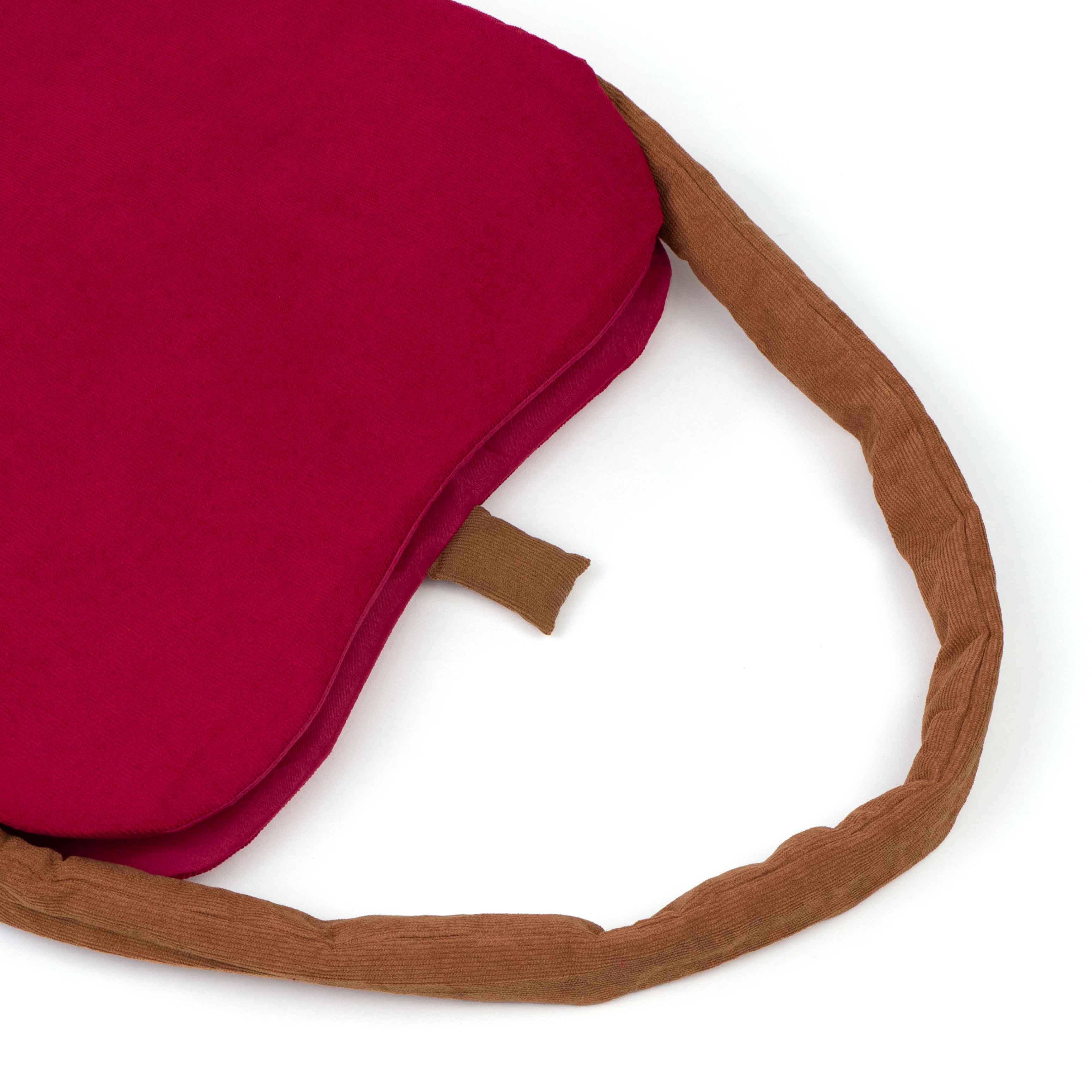 Color-Block Corduroy Shoulder Bag