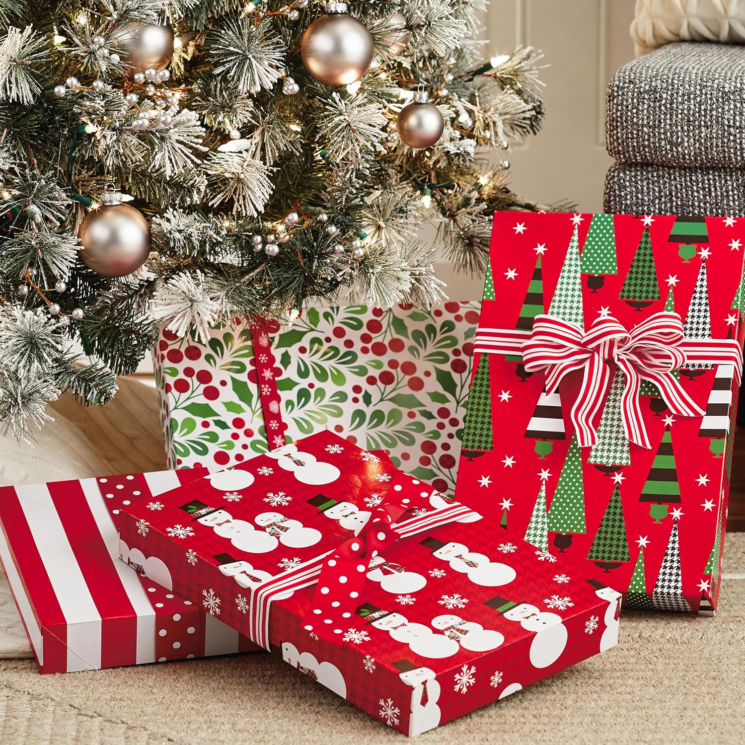 Christmas Printed Gift Box with Lid
