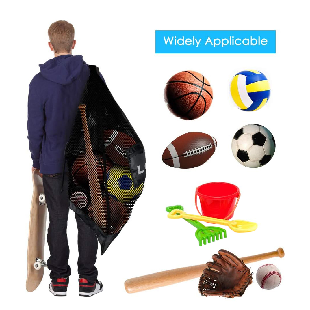 Heavy-Duty Drawstring Mesh Ball Storage Bag