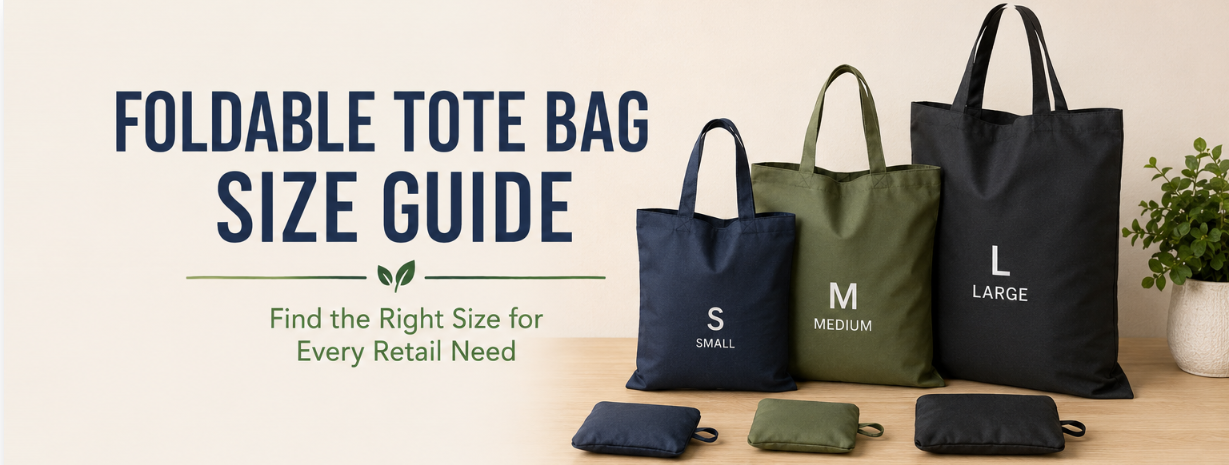 Foldable Tote Bag Size Guide for Retail Buyers