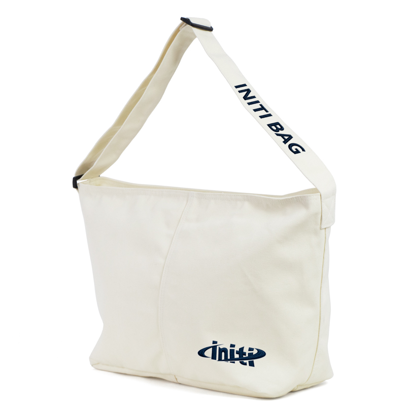 Large Canvas Crossbody Bag with Wide Gusset