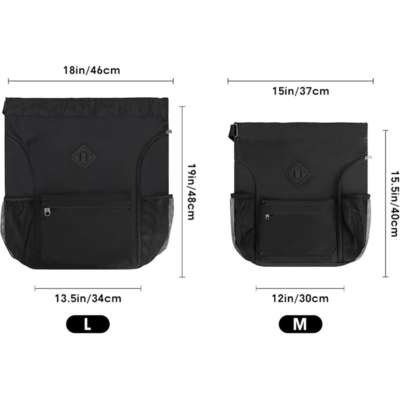 RPET Drawstring Backpack with Shoe Pocket