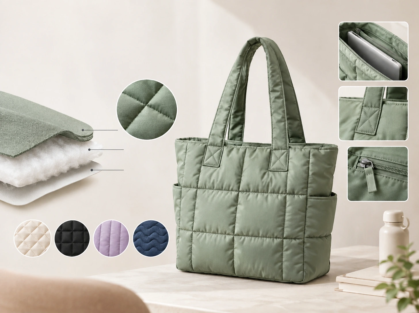 Quilted and Padded Tote Bags: Materials, Construction, Features and Uses
