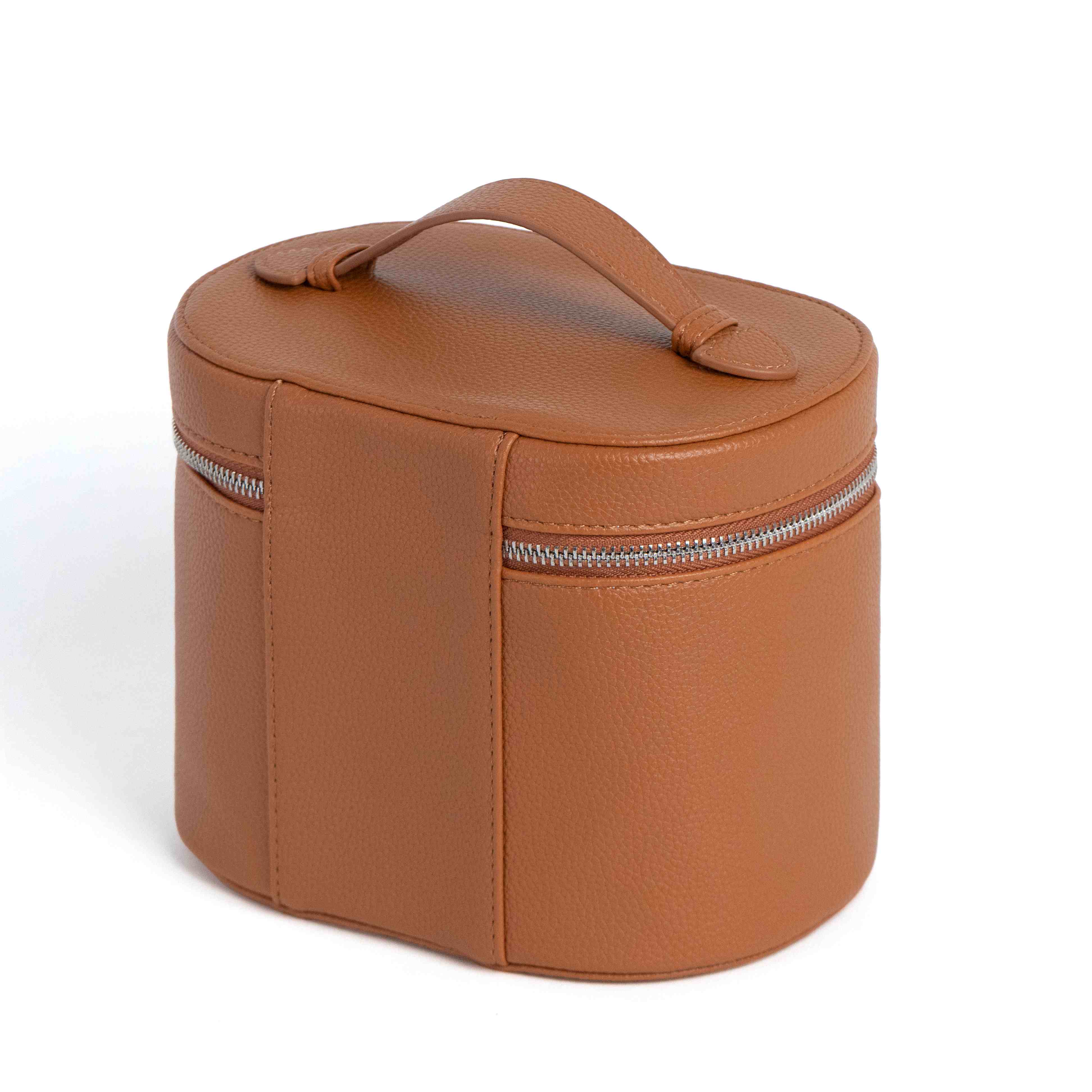 PU Leather Cosmetic Organizer Case with Removable Dividers