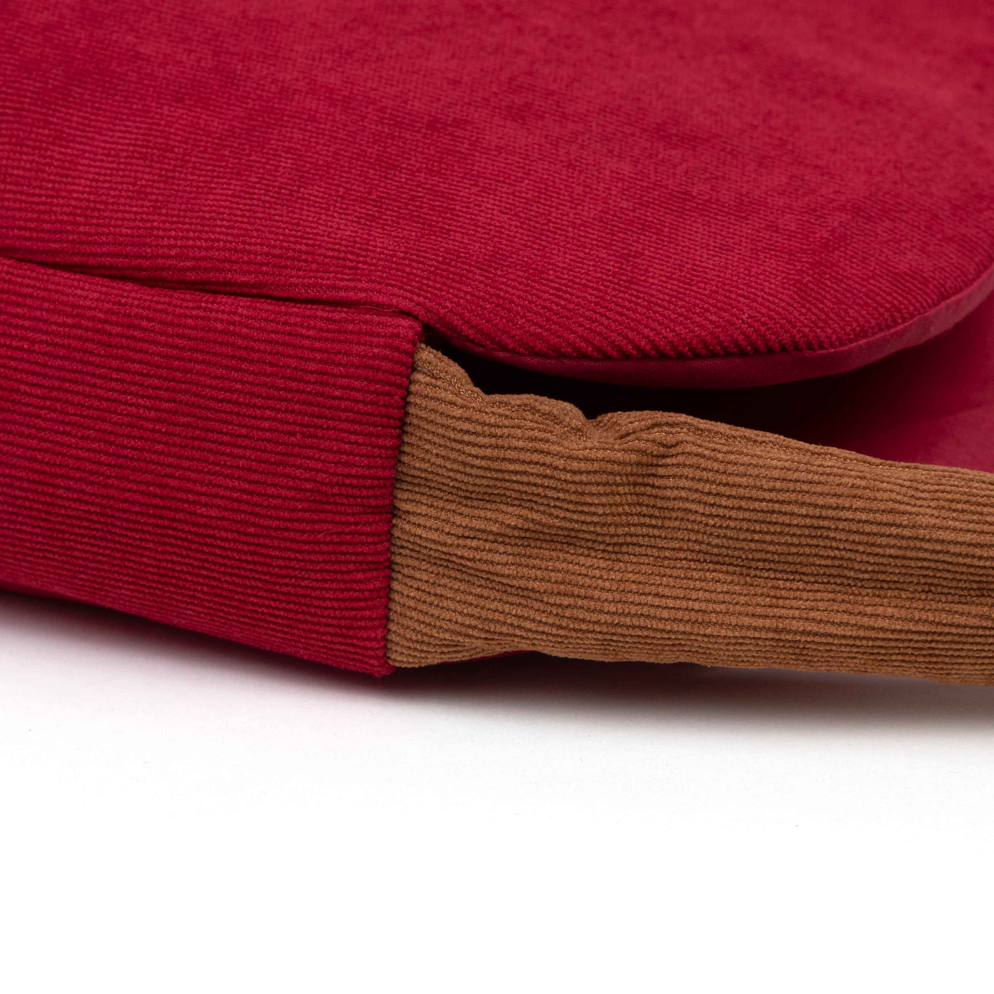 Color-Block Corduroy Shoulder Bag