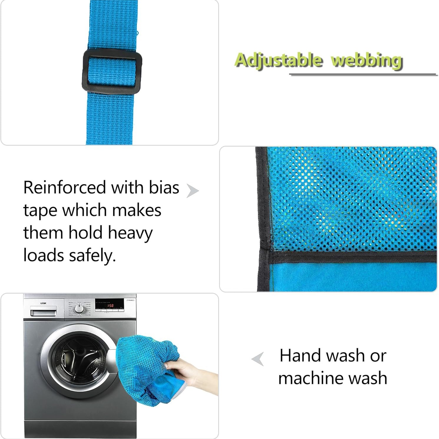 Foldable Mesh Beach Bag with Shoulder Strap