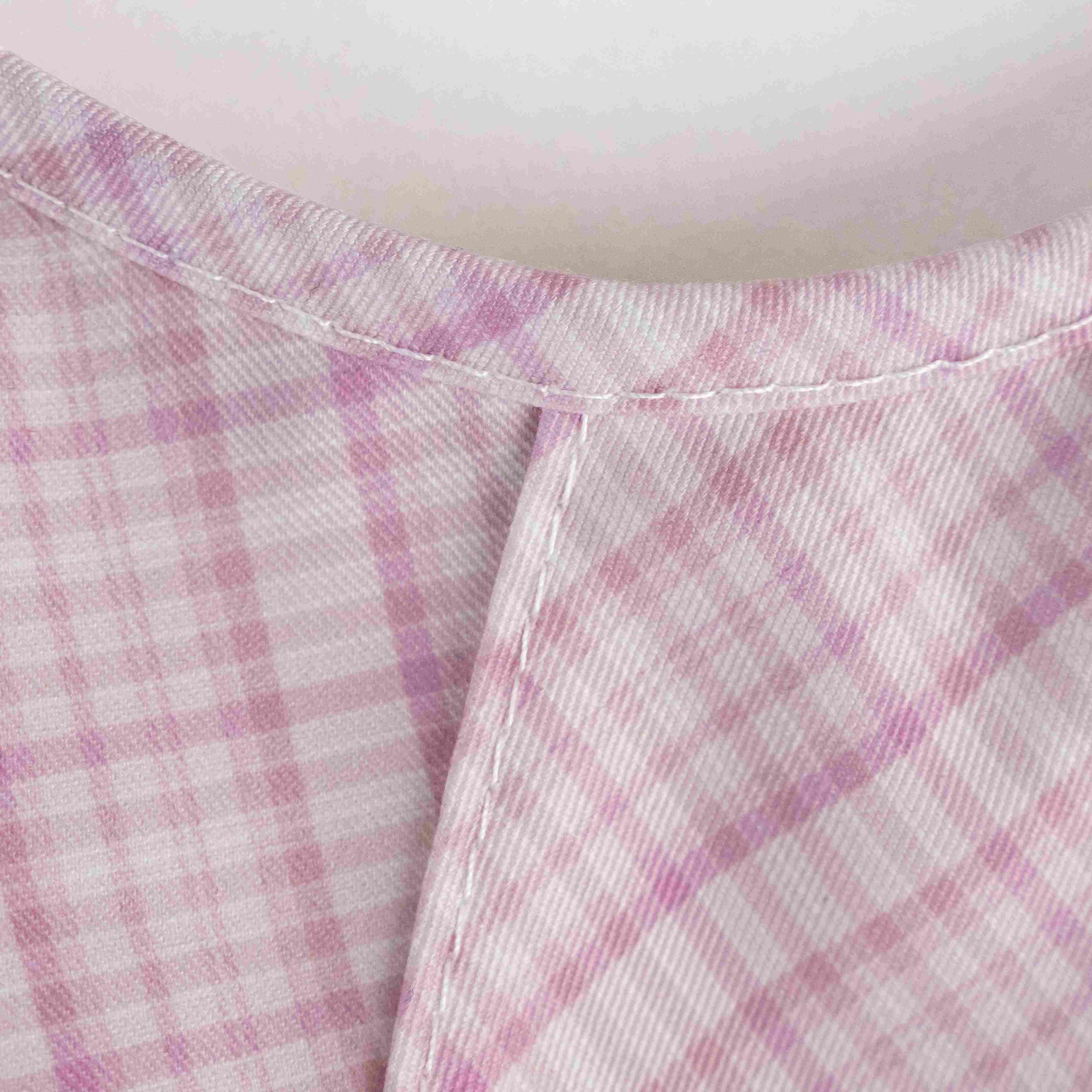 Plaid Cotton Shoulder Tote Bag