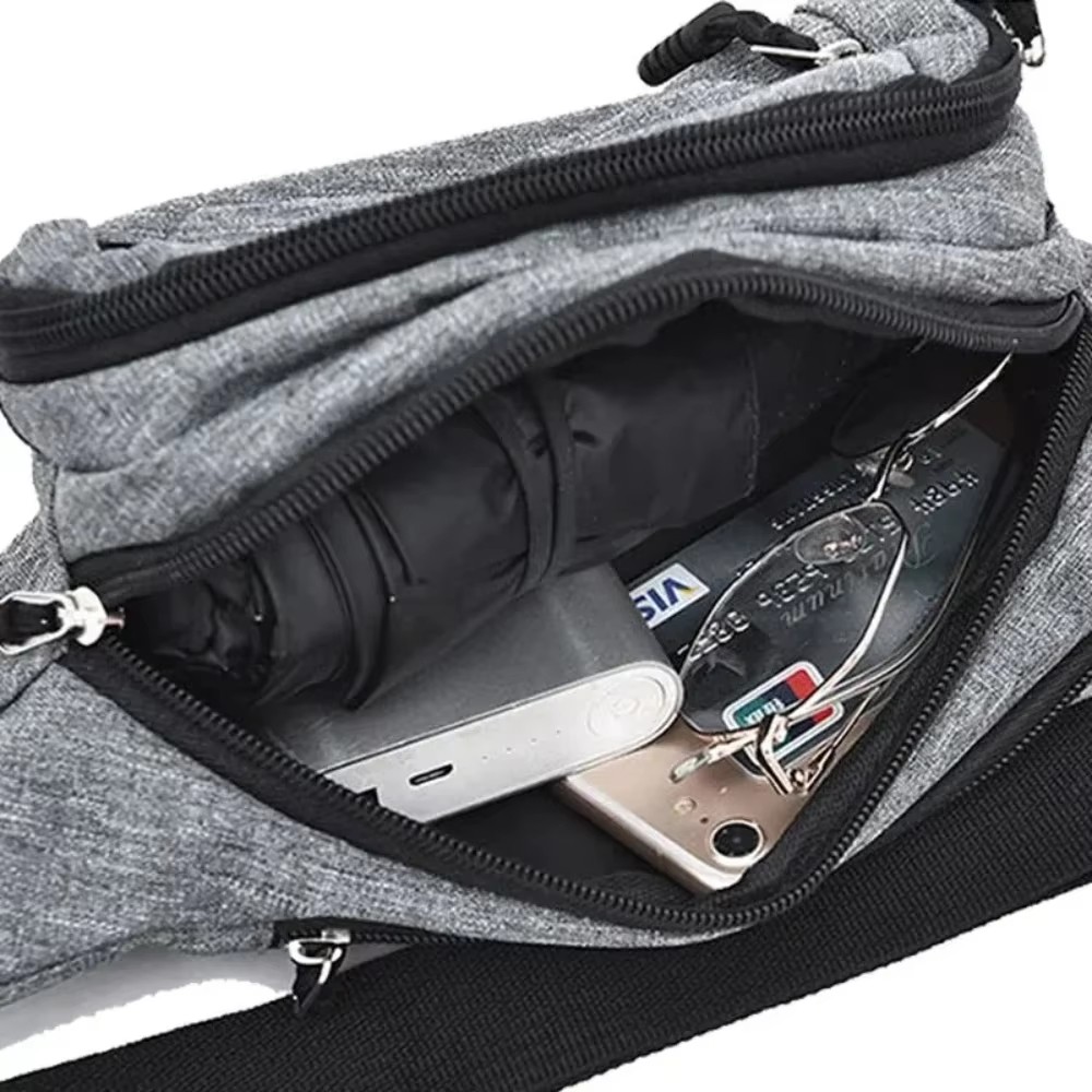 Custom Multi-Pocket Waist Bag for Travel, Sports and Promotional Use