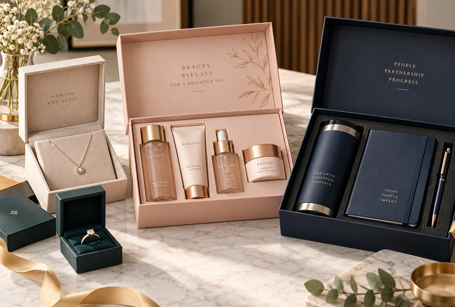 Rigid Gift Boxes for Jewelry, Beauty & Corporate Gift Programs