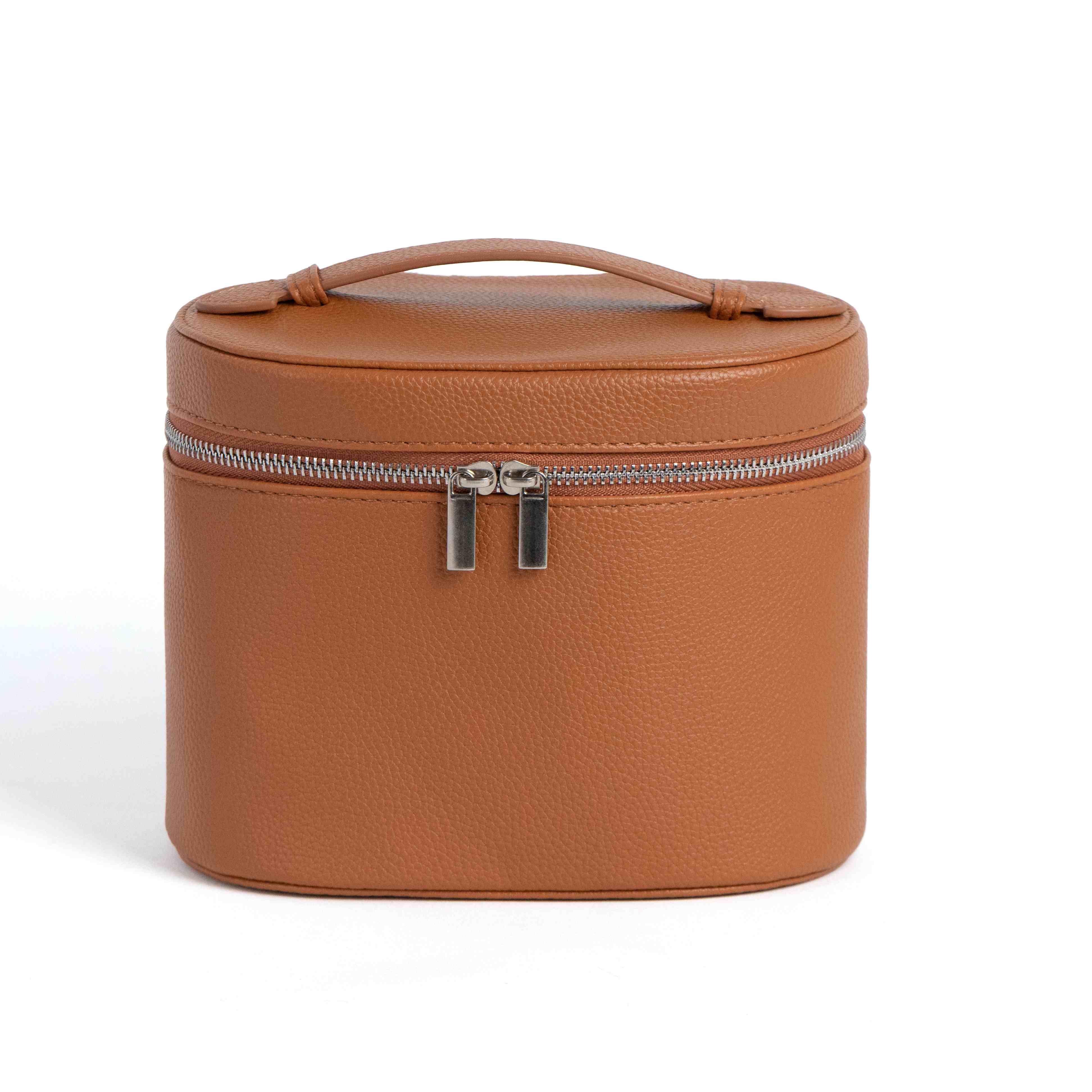 PU Leather Cosmetic Organizer Case with Removable Dividers